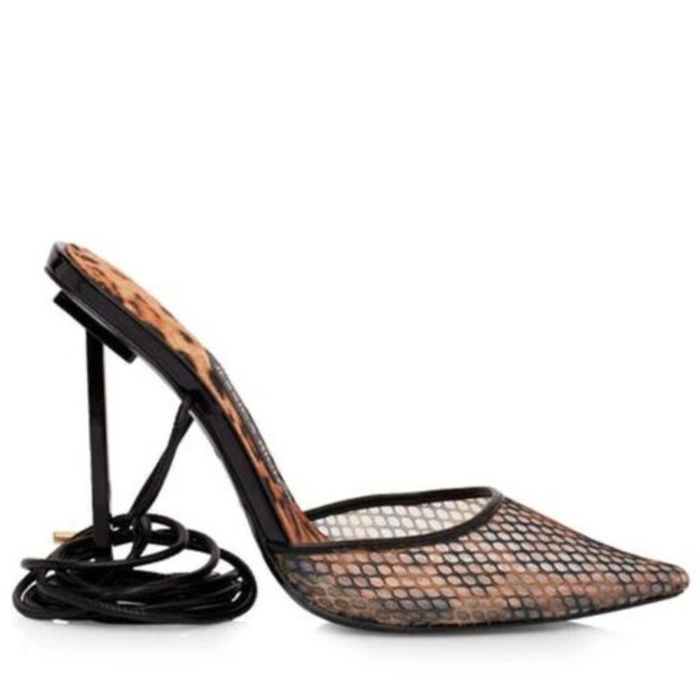 Jessica Rich (Ankle Tie Pointed Toe Pump Leopard)